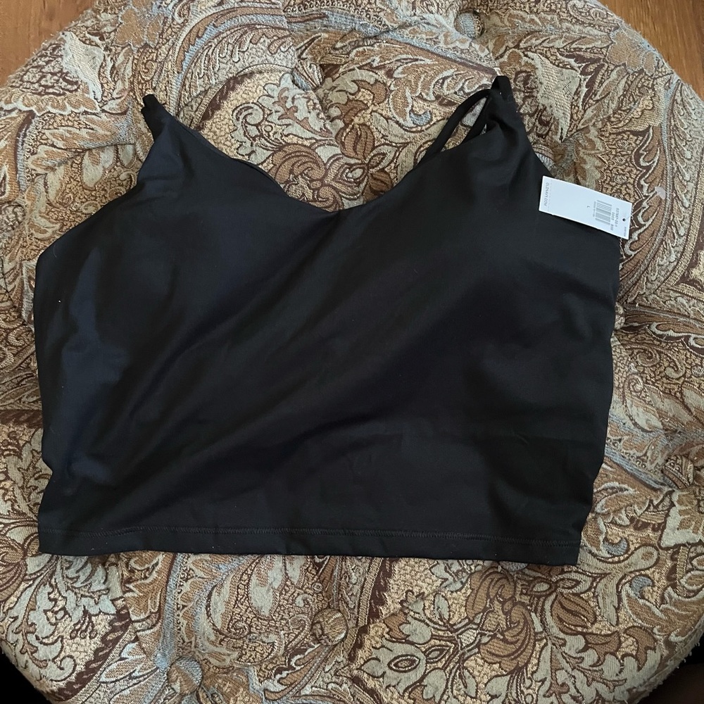 Black Camisole Top with bra insert